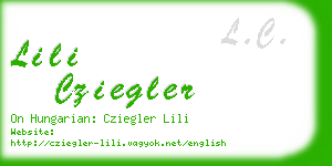 lili cziegler business card